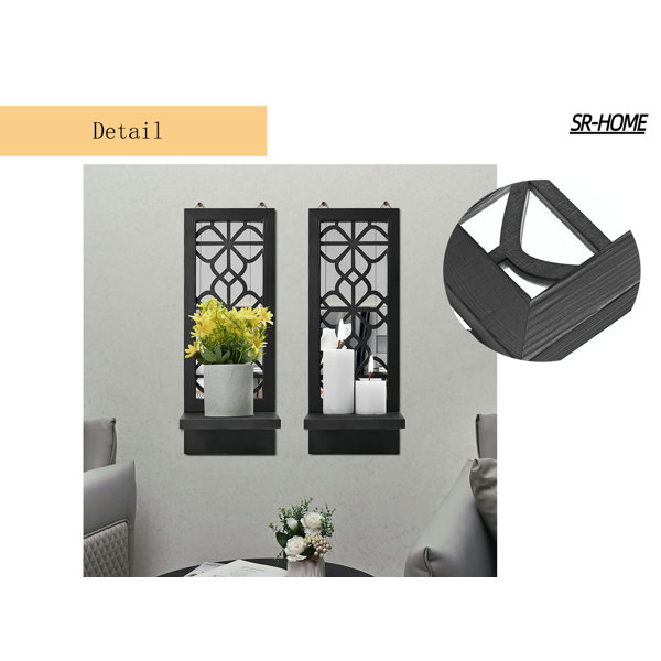 SRHOME Candle Sconces Wall Decor, Wall Candle Holder Rustic Home Decor